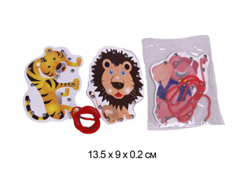 Деревянная игрушка арт. 2592-100/93-29 Зверята в пленке_/400 шт./
