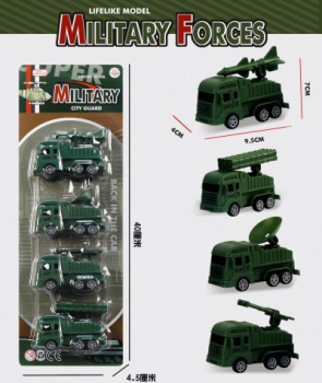 Набор машин арт. 2023-39 Военная техника инерц. 4 шт. блистер 40*4,5*13,5