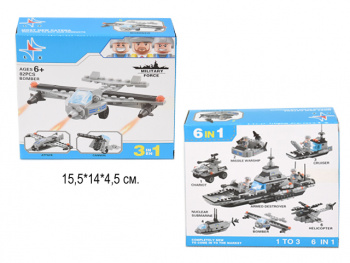 Конструктор арт. A010-5 Военная техника 82 дет. в кор.~