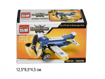 Конструктор арт. 1801-7" Воен. техника 49 дет. в кор.