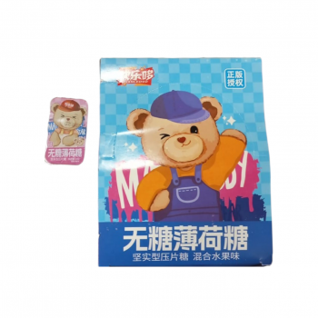 Конфета арт. 541701/540810 Жевательная мятная без сахара "Мишка" 30 шт. в кор.*