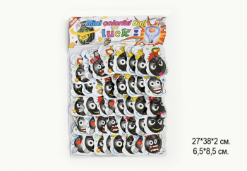 Бомбочки арт. 22206 Бомбы смайлики черные 40 шт. на листе+