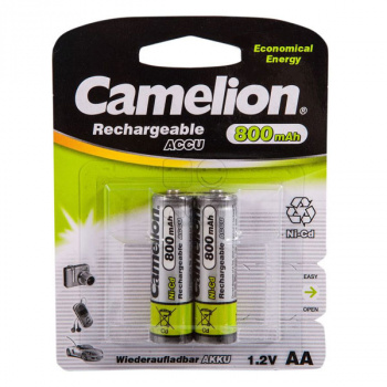 кв_Аккумулятор Camelion R6/AA 800mAh Ni-Cd BL2 (24/480) [NC-AA800BP2] 3817