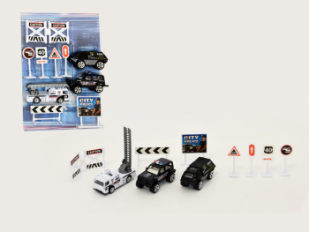 Набор машин арт. 6228" металл полиция в пак.